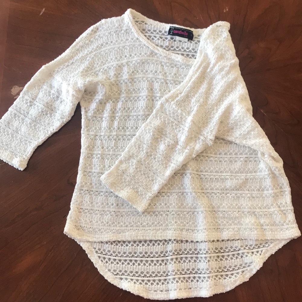White knit cover sweater